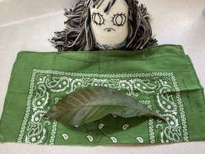 DIY pad with a leaf