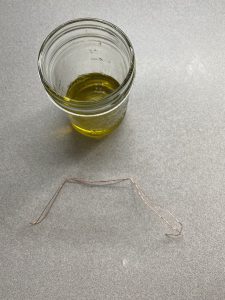 jar, oil, and wire
