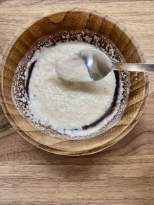 ground oats after soaking